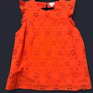 J. Crew Orange Eyelet Top, size small